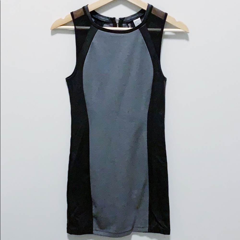 H&M Leather Colorblock Dress